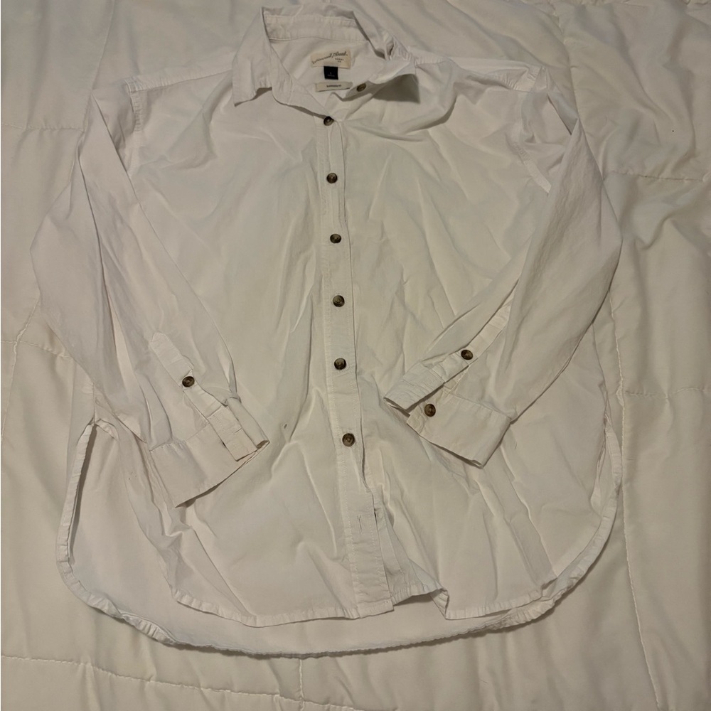 Universal Thread Cream Oversized Button Up